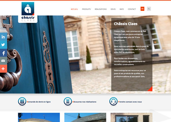 Site Internet de Chassis Claes