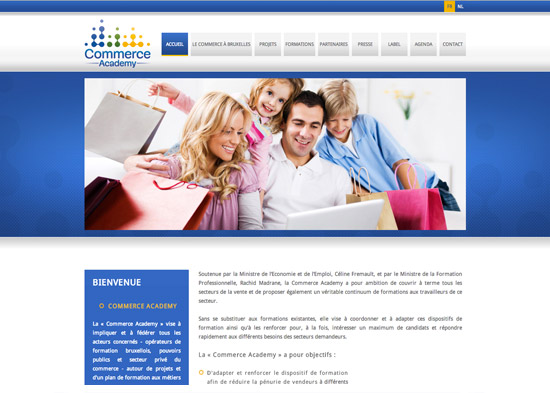 Création du site Internet Commerce Academy