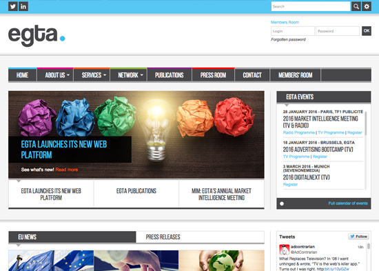 Création du site web Egta