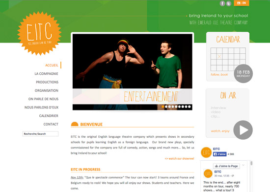 Création du site web de la troupe de théâtre EITC