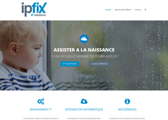 Site Internet d'iPFix Advanced IP Telecom