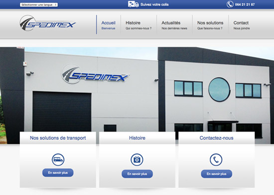 Création du site web Spedimex